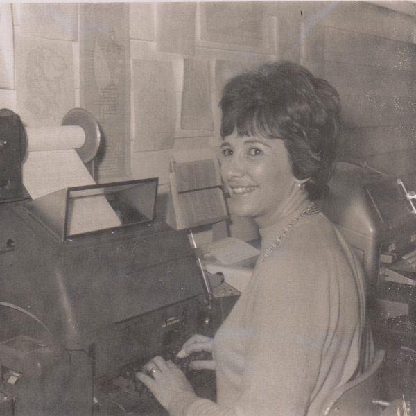 My mom at the TTY in the 1970s